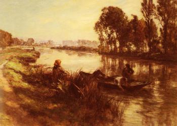 Leon Augustin Lhermitte : By the Banks of the River